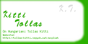 kitti tollas business card